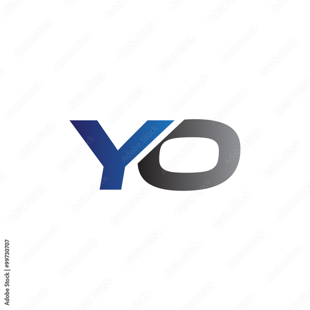 Simple Modern letters Initial Logo yo Simple Modern letters Initial Logo yo