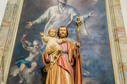 Εκτύπωση καμβά Blessed Saint Joseph with Holy Child Jesus