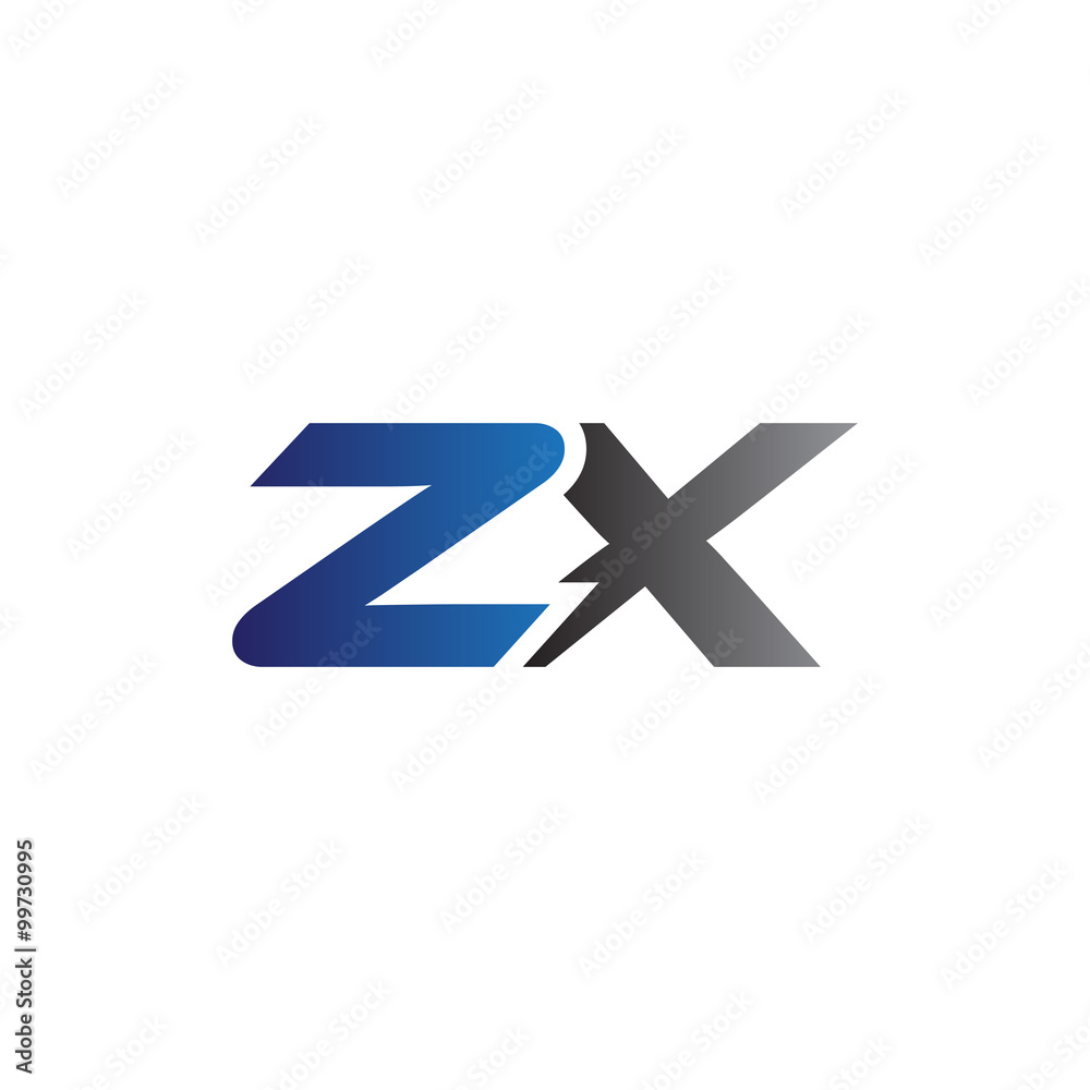 Simple Modern letters Initial Logo zx Simple Modern letters Initial Logo zx