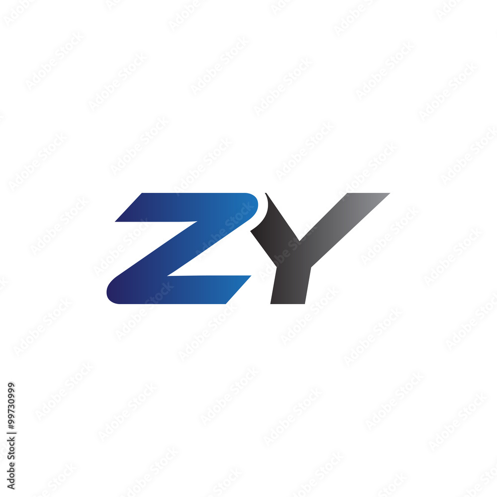 Simple Modern letters Initial Logo zy Simple Modern letters Initial Logo zy