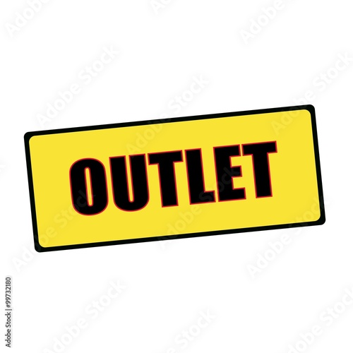 outlet wording on rectangular signs