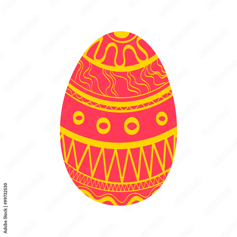 Isolated Cute Artistic Easter Egg Isolated Cute Artistic Easter Egg