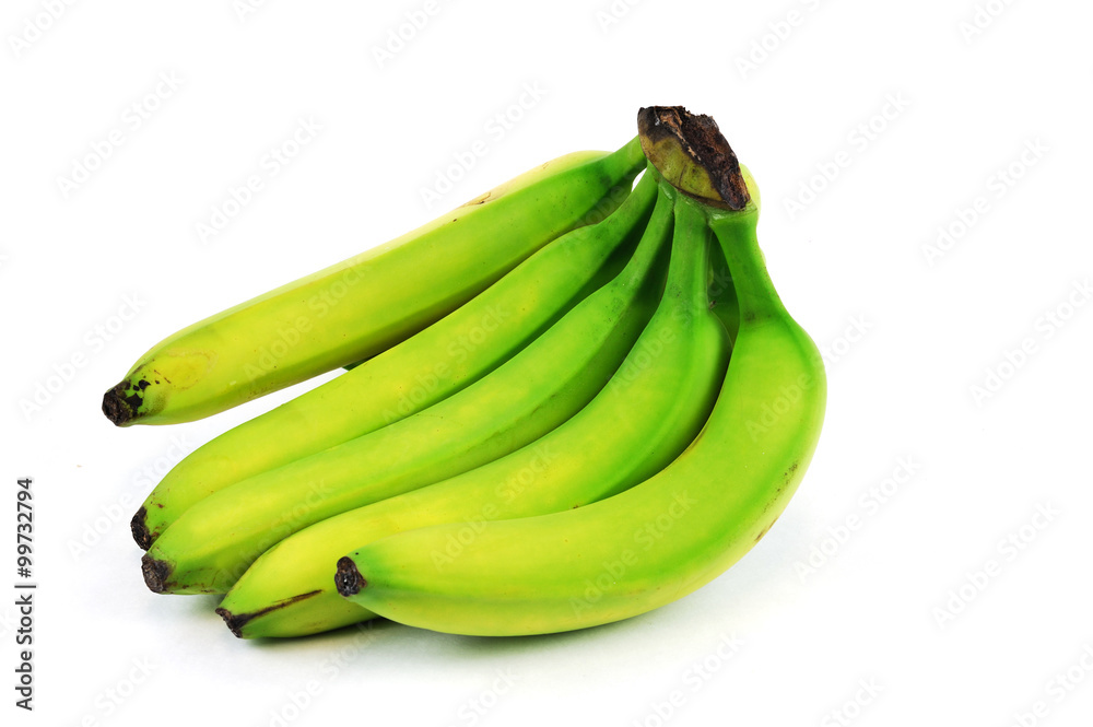 bananas on white background