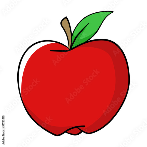 Cartoon Illustration Of An Apple