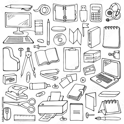 Hand drawn Office set