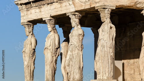 Caryatides Acropolis of Athens Timelapse