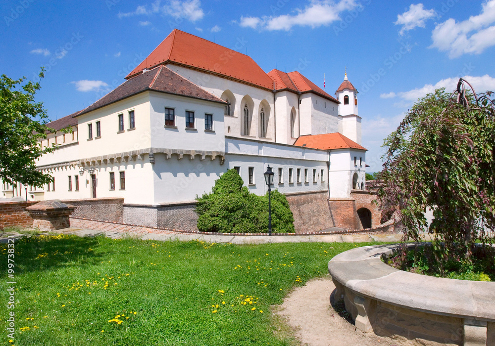 medieval Spilberk fort and prison, town Brno, Moravia, Czech republic