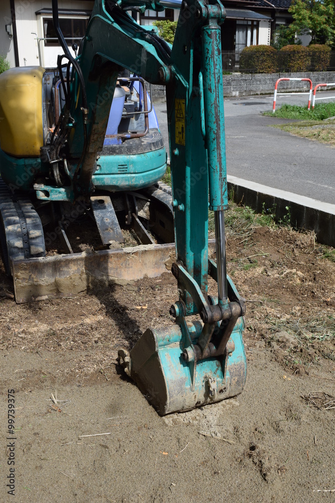 建設機械／山形県庄内地方の工事現場で、建設機械を撮影した写真です。