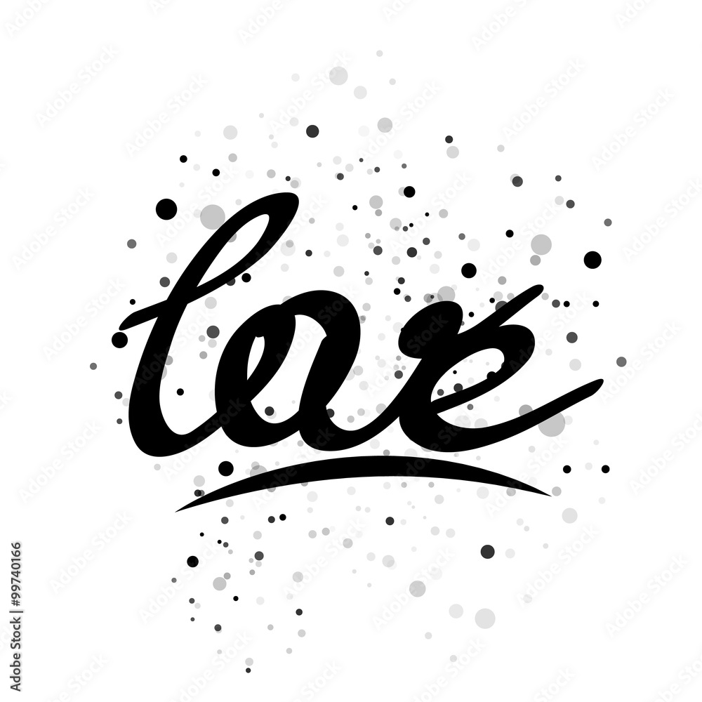 Love lettering word