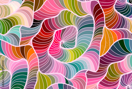 Vector floral background of drawn lines