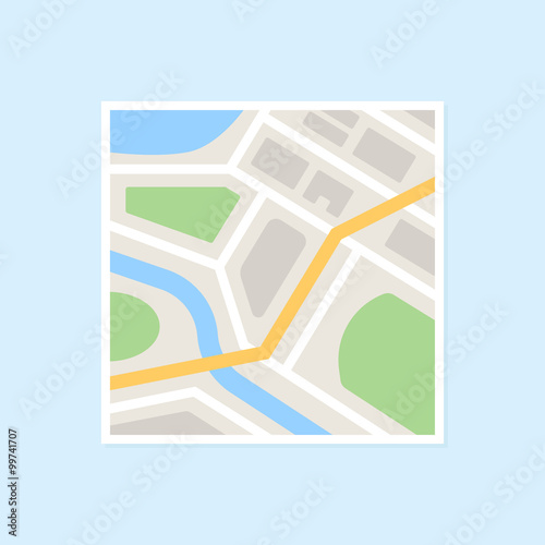 Flat City Map 