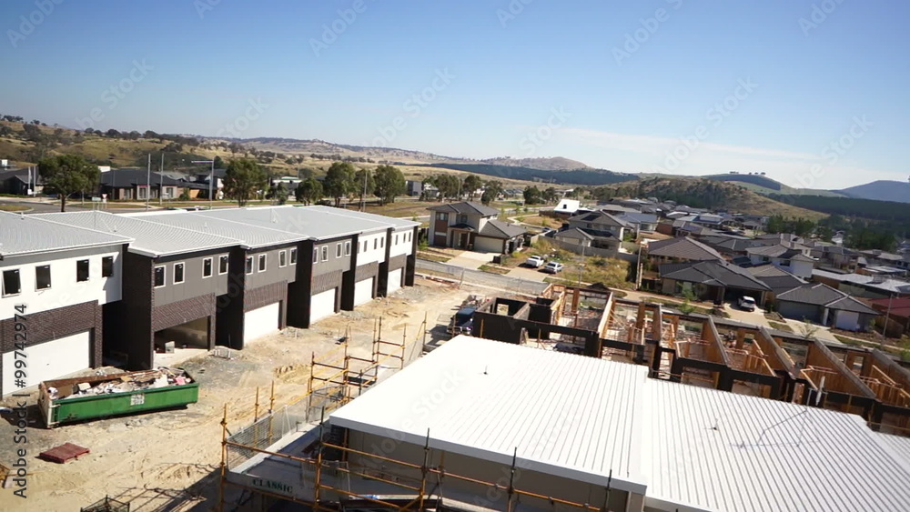 Aerial view of a construction site in Australia Aerial view of a construction site in Australia