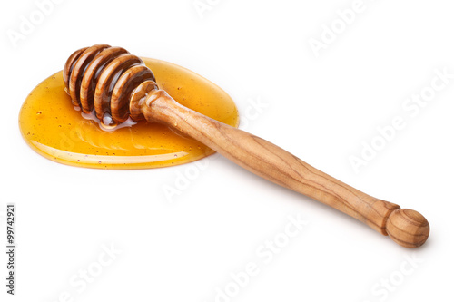 Wooden honey dipper