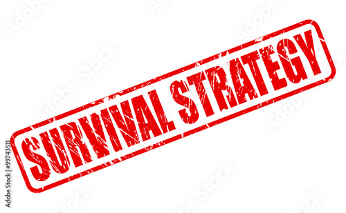 SURVIVAL STRATEGY red stamp text