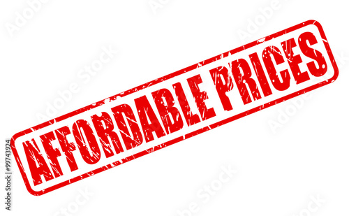 AFFORDABLE PRICES red stamp text