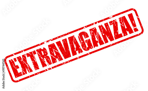 EXTRAVAGANZA red stamp text