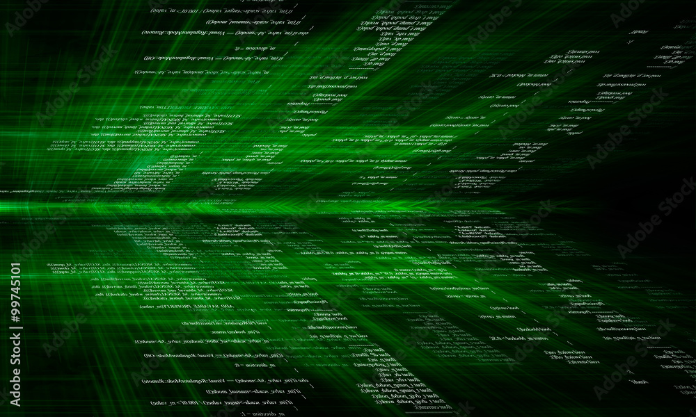 Matrix background with the green symbols Stock Illustration | Adobe Stock
