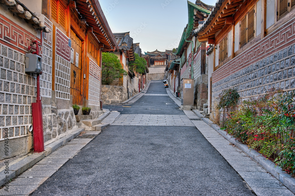 Fototapeta premium Bukchon Village in Seoul, South Korea