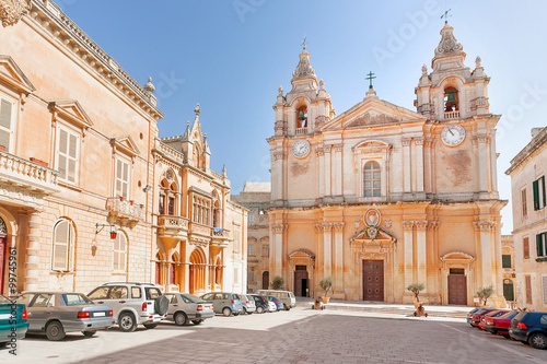 The St. Paul's Cathedral in Malta's old capital Mdina.