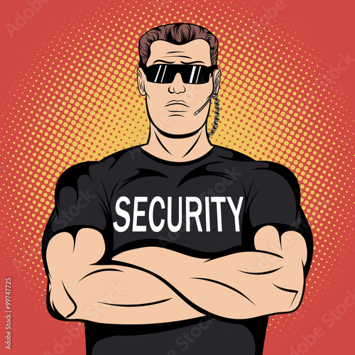 Security guard comics design