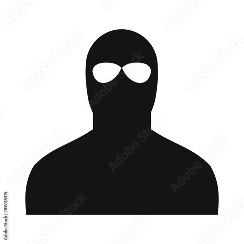 Man in a mask black simple icon