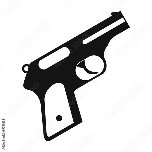 Gun black simple icon