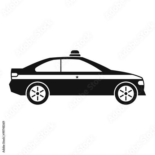 Police car black icon 