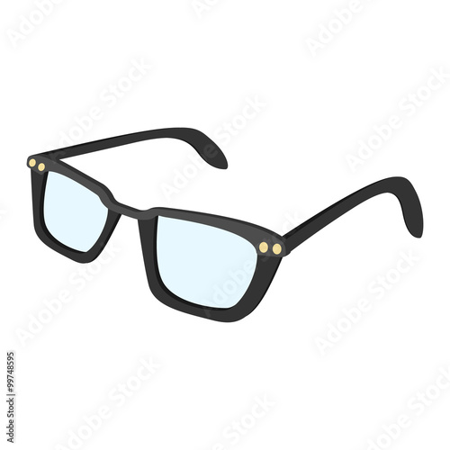 Male glasses cartoon icon 