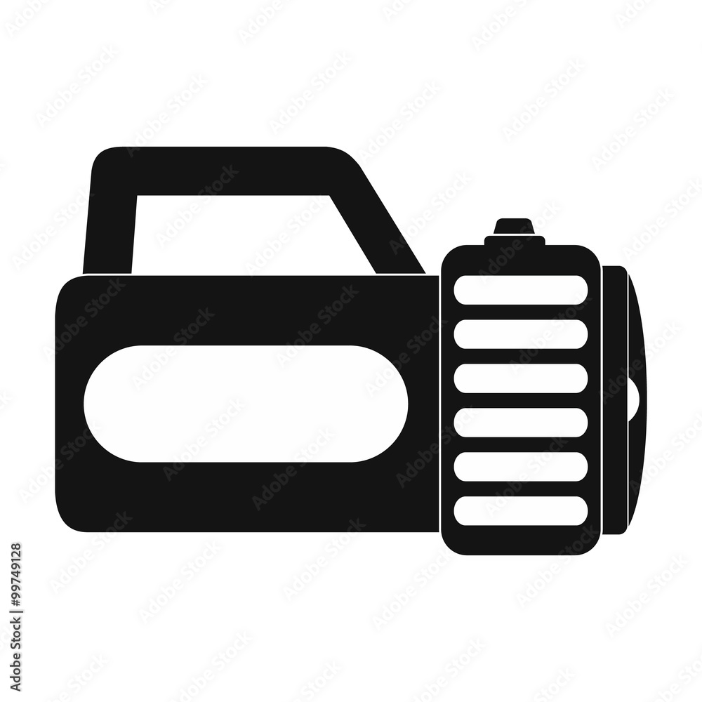 Flashlight black simple icon Flashlight black simple icon