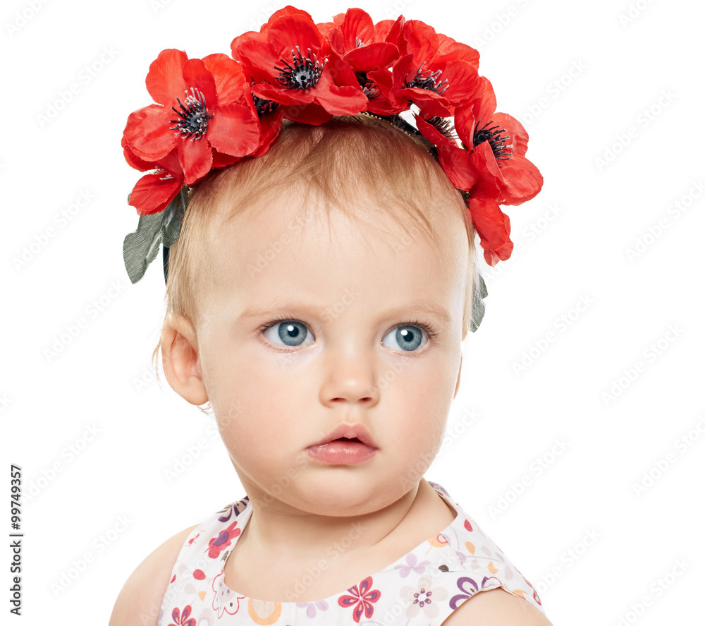 Baby girl in wreath Baby girl in wreath