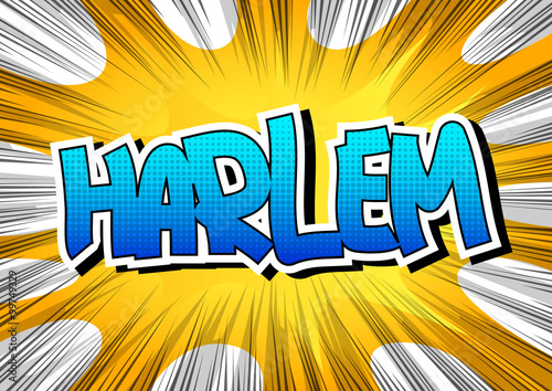 Harlem - Comic book style word.