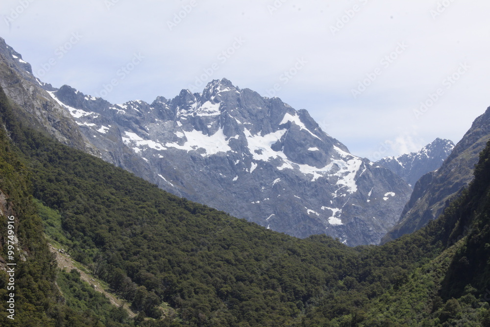 mountains Fiordland New Zealand