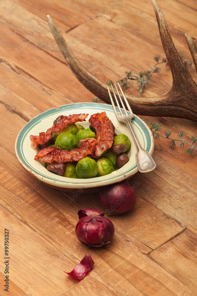 Rosenkohl mit Speck Rosenkohl mit Speck