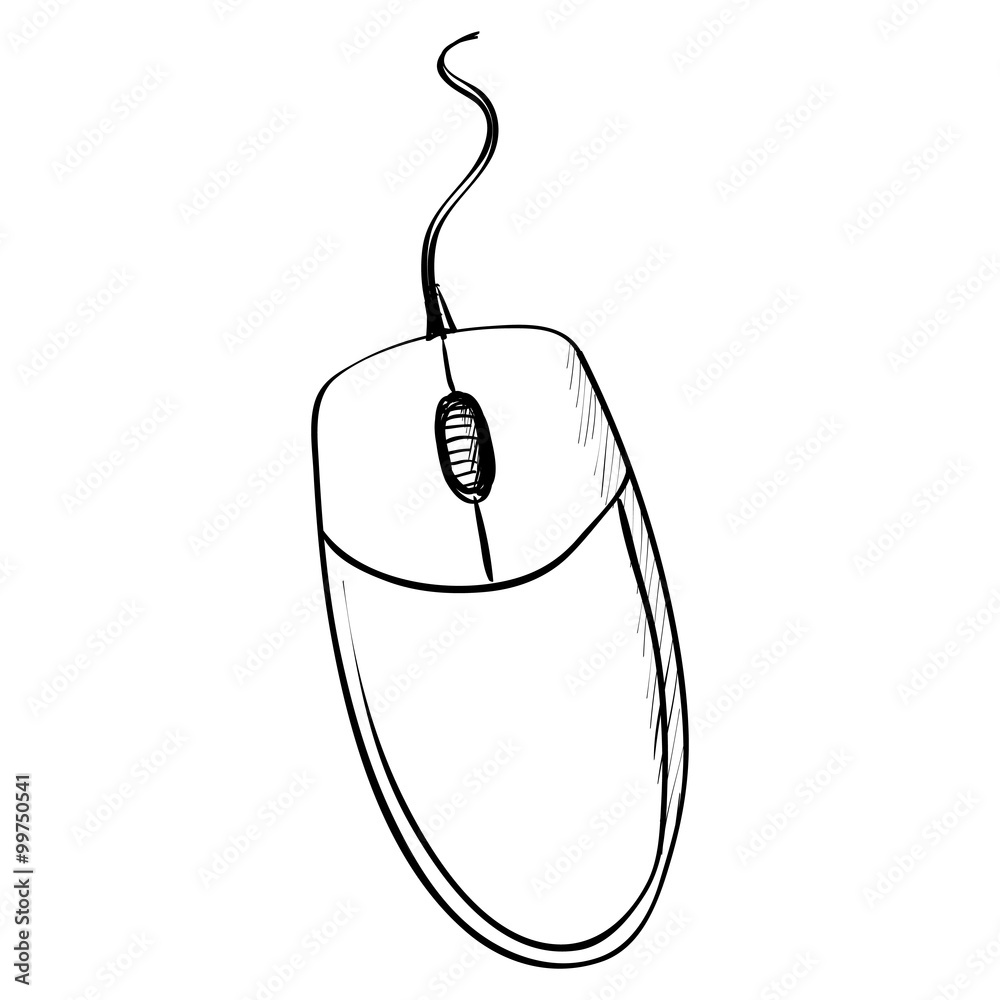 Computer Mouse Easy Coloring Page » Turkau-saigonsouth.com.vn