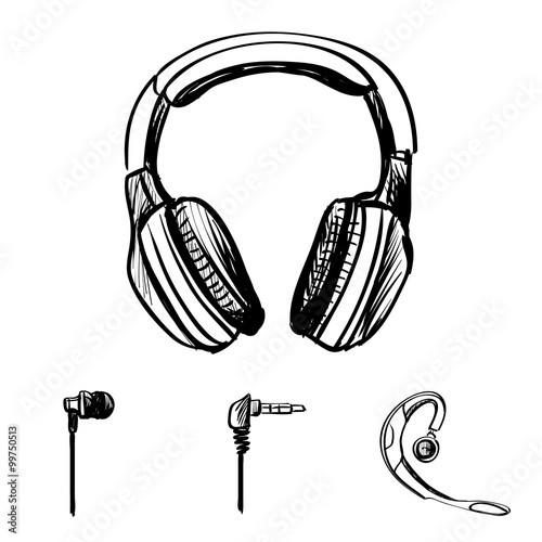 Doodle style headphones 