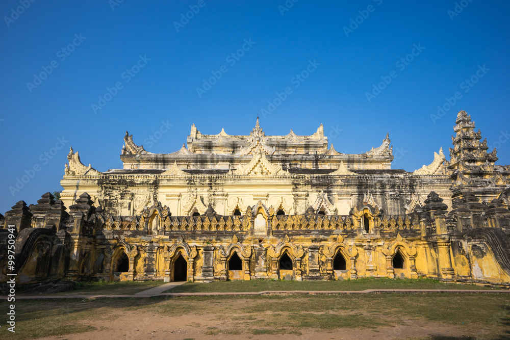 Maha Aung Myi Bon Zan Monastery in Inwa (ancient city of Ava)