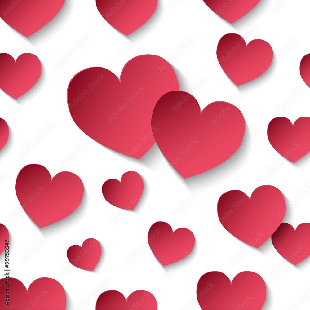 Seamless Wallpaper of red hearts