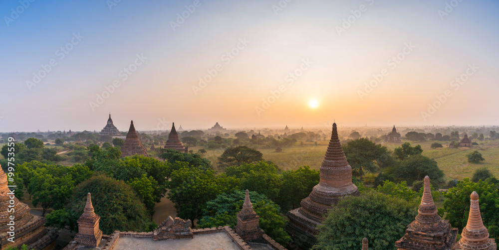 Panorama view of The plain of Bagan(Pagan), Mandalay, Myanmar. 2015 Panorama view of The plain of Bagan(Pagan), Mandalay, Myanmar. 2015