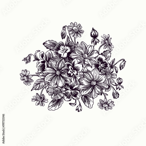 Bouquet of summer flowers.