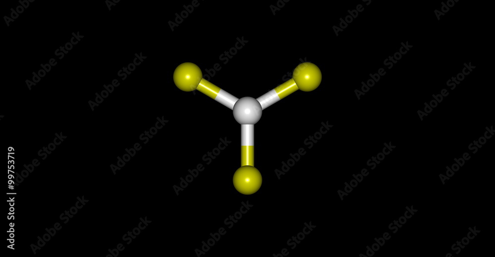 Boron trifluoride molecular structure isolated on black Boron trifluoride molecular structure isolated on black