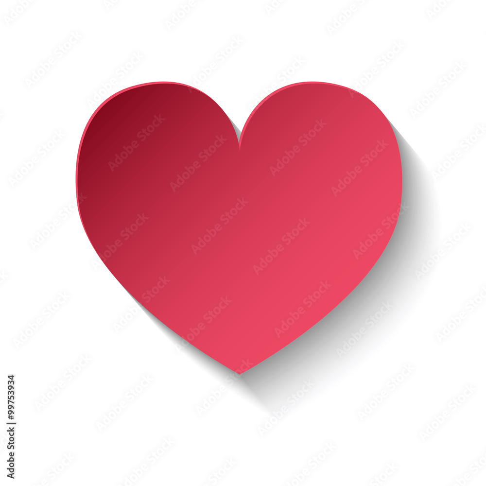 Red heart from paper Red heart from paper