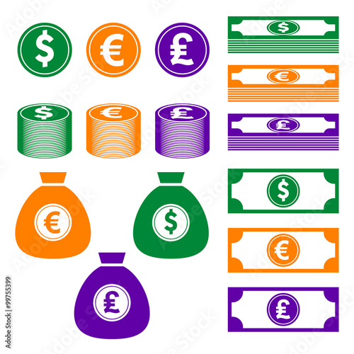 Currency, finance, money icon. Vector eps10