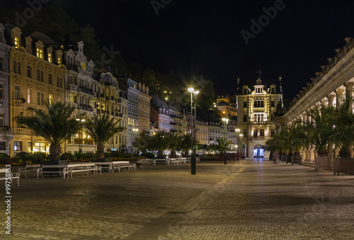 square in Karlovy Vary, Czech republic