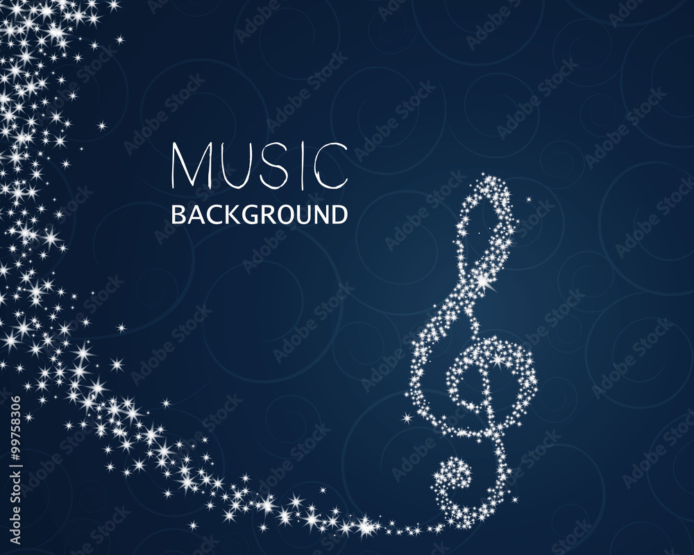 Fototapeta premium Vector Illustration of an Abstract Music Design