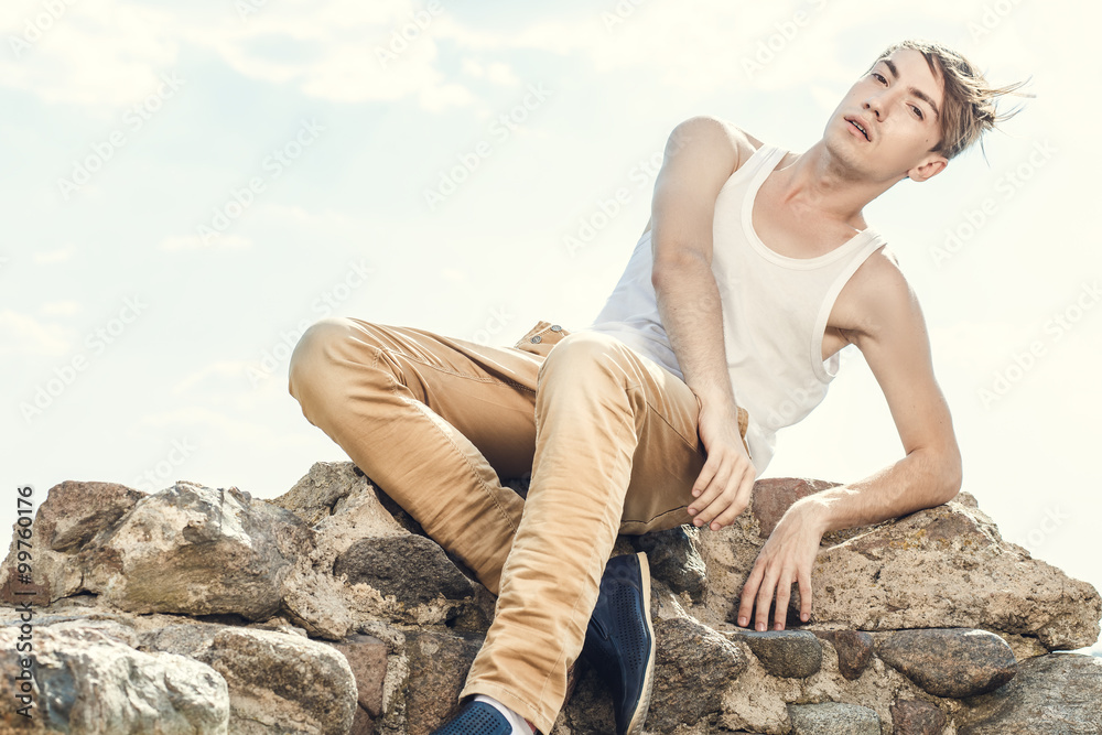 Portrait of handsome man