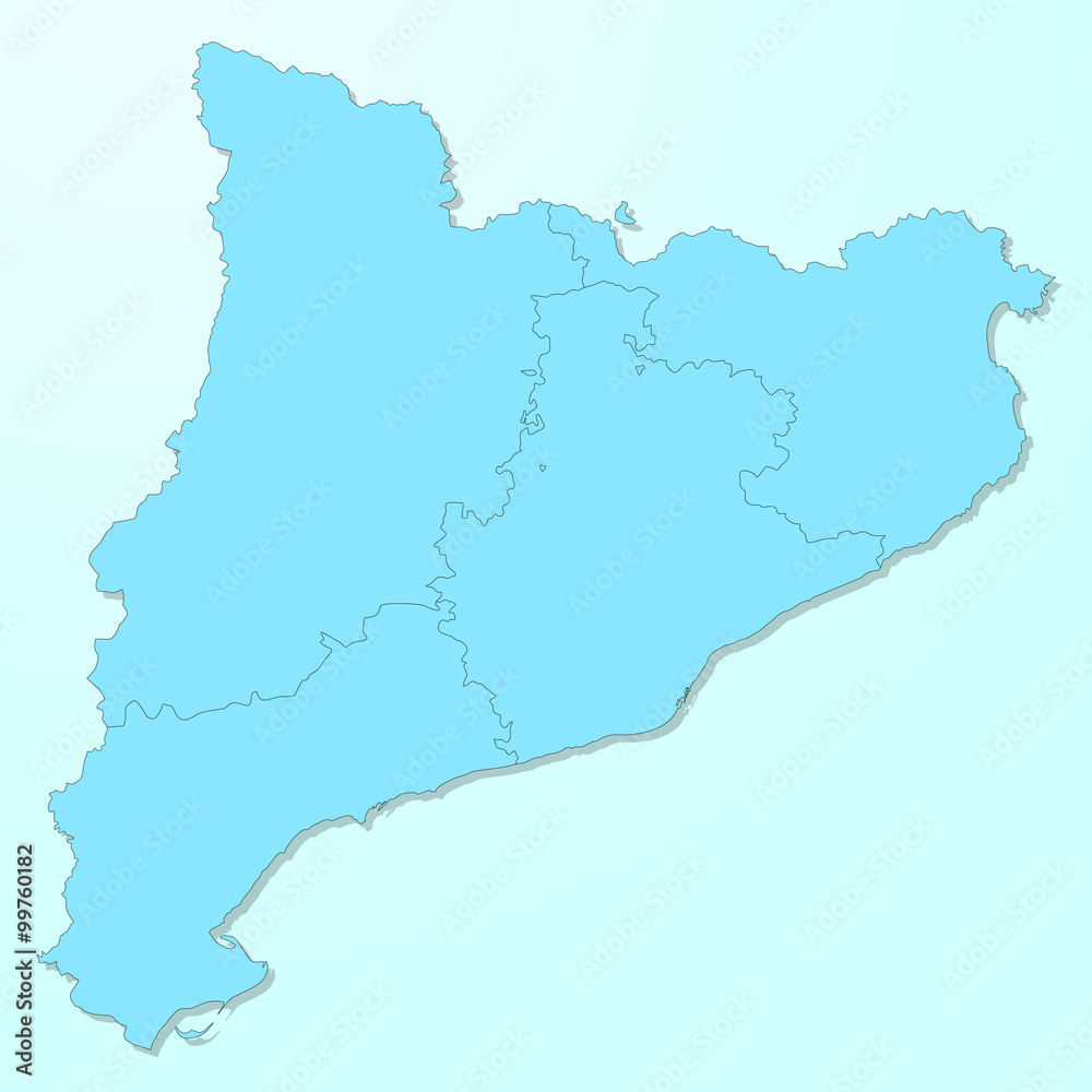 Catalonia map on blue degraded background vector