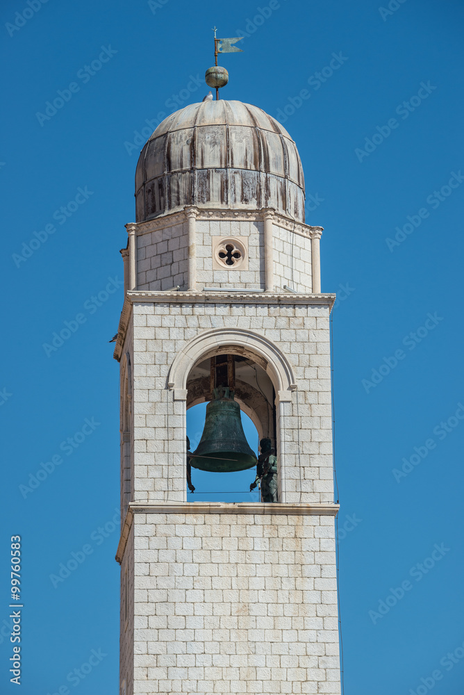 Bell Tower in Old Town of Dubrovnik, Croatia