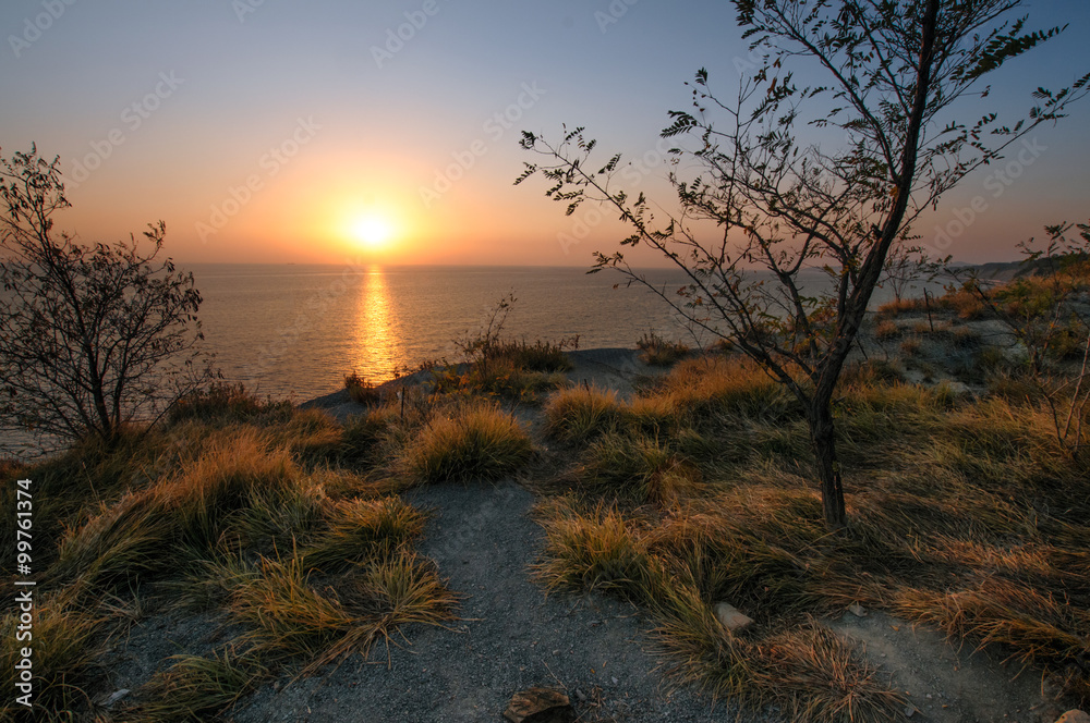 Sea sunset: faded dreams or new hope Sea sunset: faded dreams or new hope