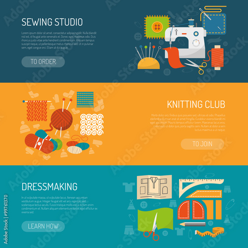 Textile banner set