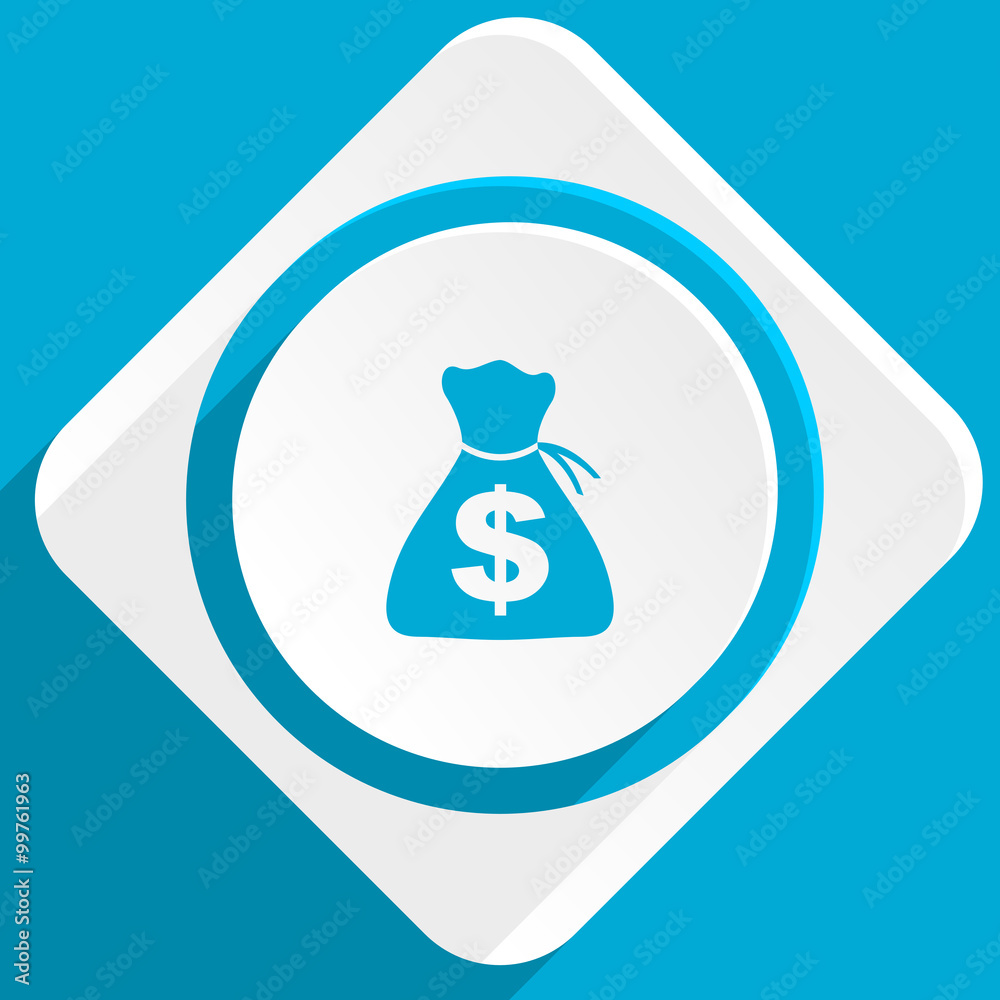 money blue flat design modern icon for web and mobile app money blue flat design modern icon for web and mobile app